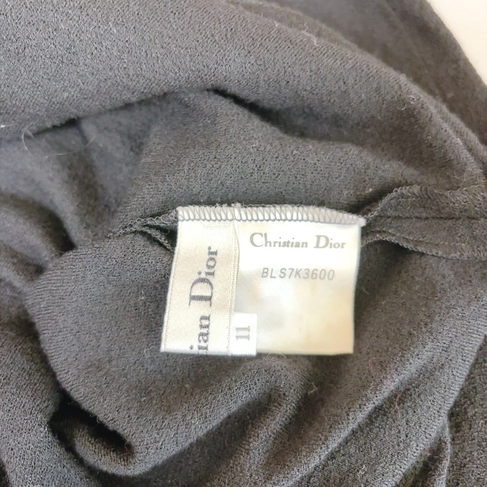 クリスチャンディオール Christian Dior カットソー 長袖 黒 11サイズ