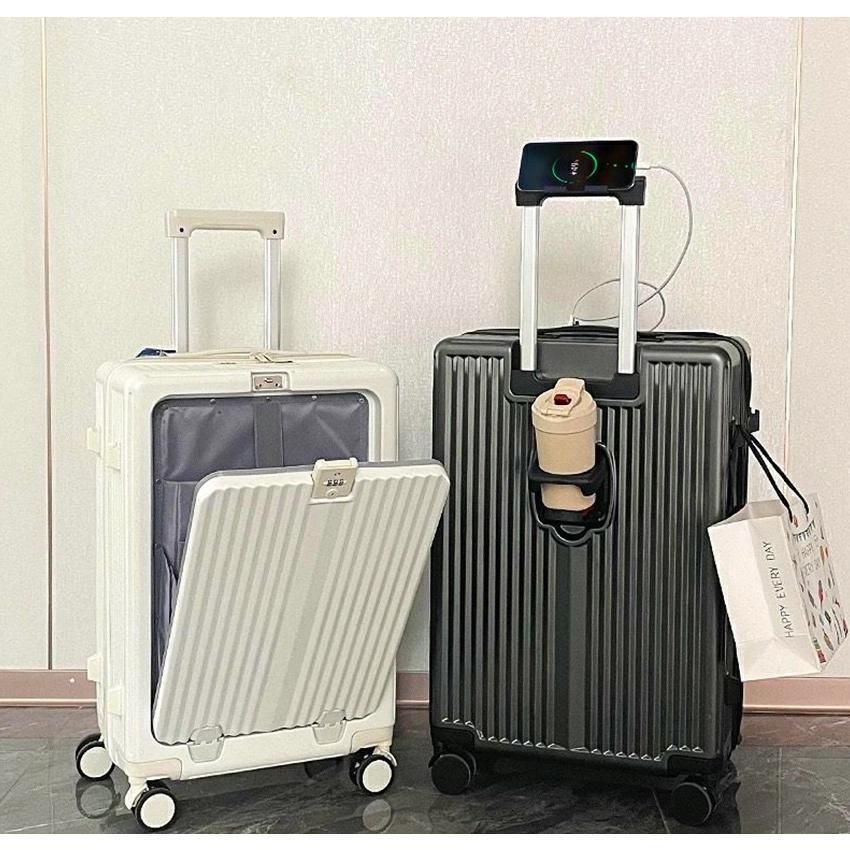  スーツケース機内持ち込みフロントオープンSサイズMサイズ2泊3日5泊6日前開きキャリーケースカップホルダーUSBポート付き出張修学旅行おし 旅行かばん備品 小物 旅行かばん 小分けバッグ