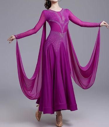 スタンダードドレス✨ツートンカラーがオシャレ！発表会やデモ、ダンス