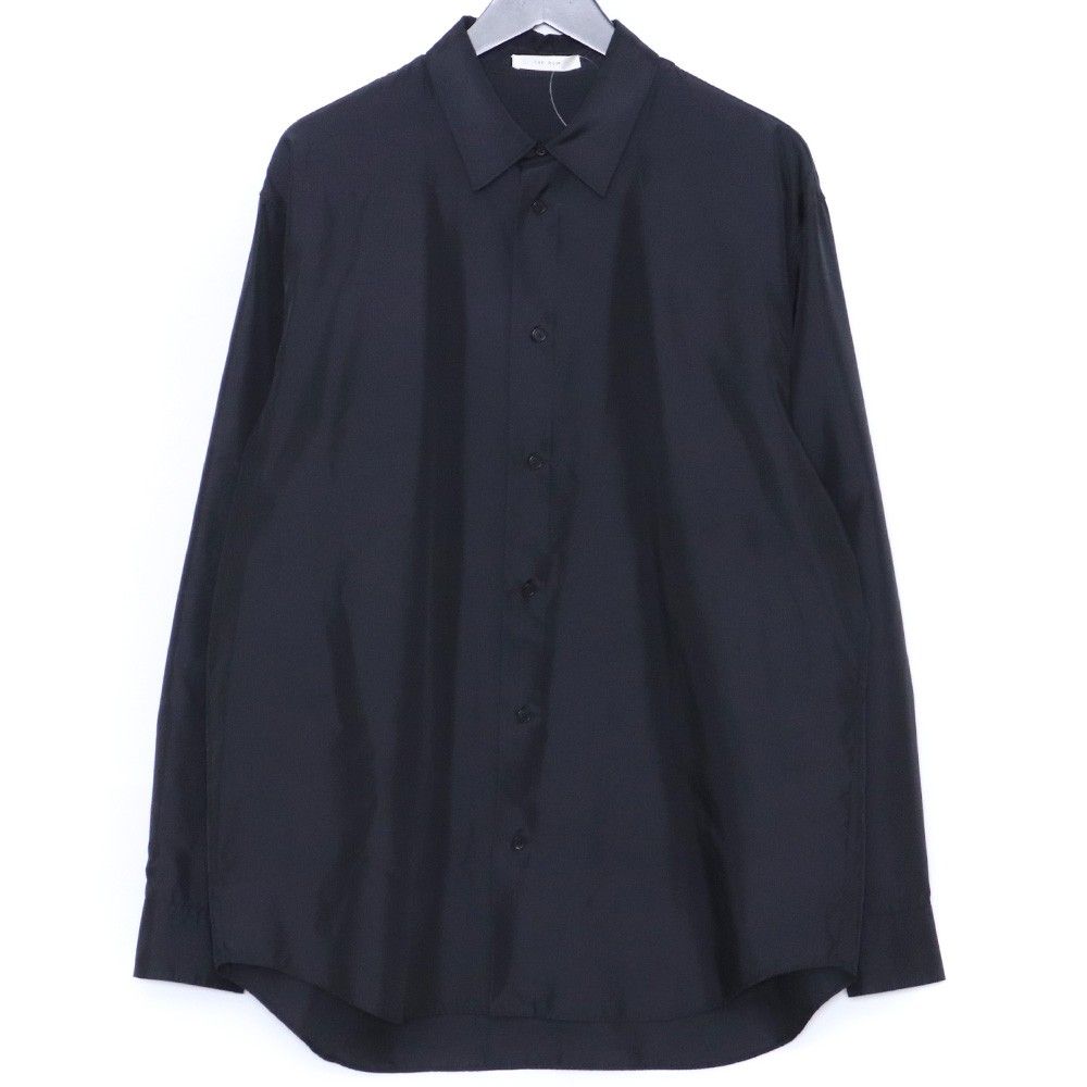 THE ROW シルク混長袖シャツ Sサイズ ブラック 527-W2845