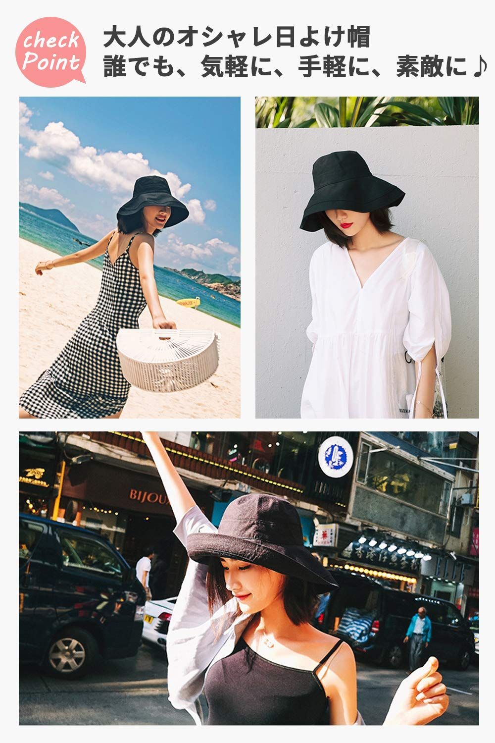 売切注意 お早めに 携帯便利 折りたたみ 大きいサイズ アウトドア レディースハット 紫外線カット 自転車 風で飛ばない 春夏 あご紐 マジックテープ調節 日焼け防止 小顔効果 つば広 スカラハット UVカット帽子