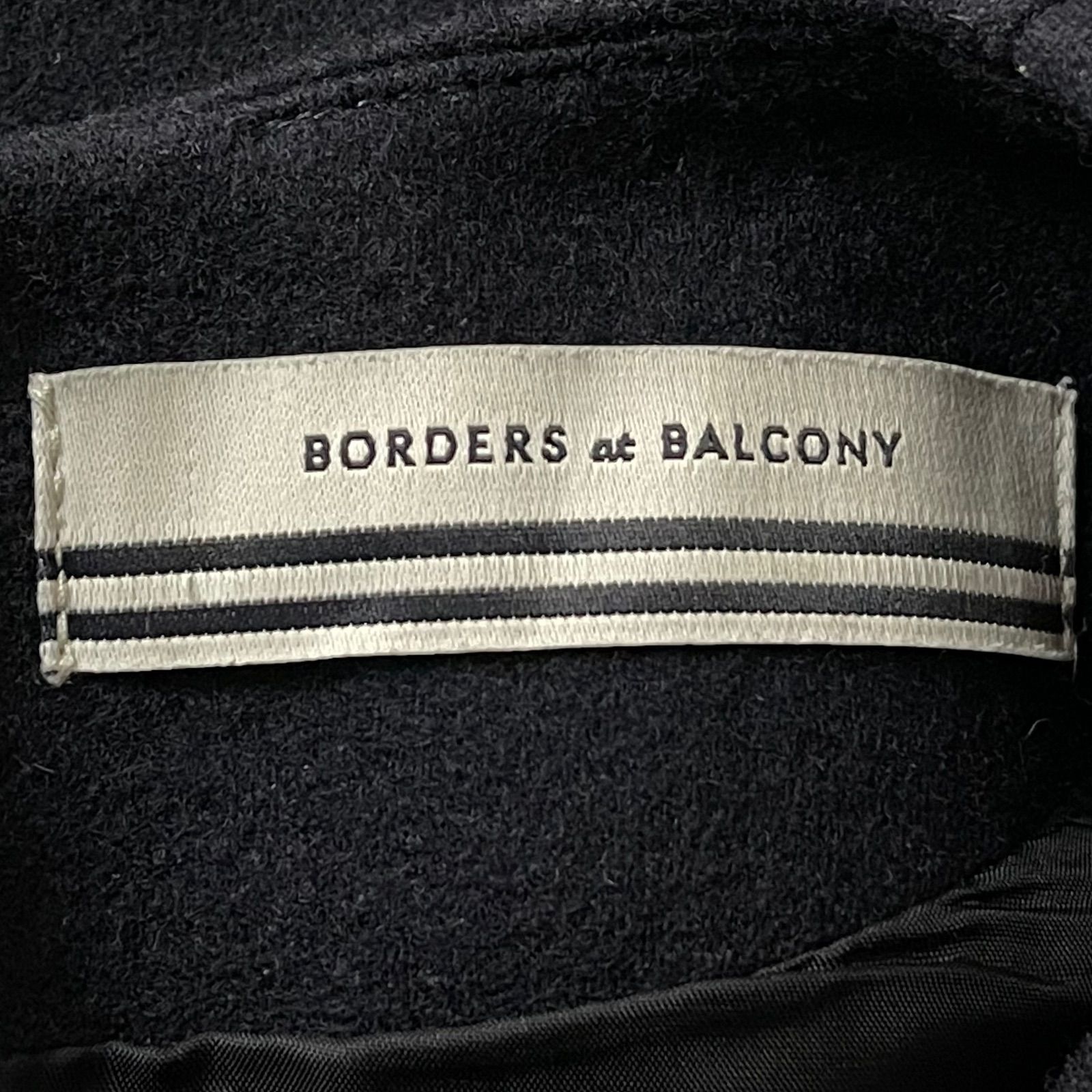 完売 22AW BORDERS at BALCONY ショルダーウールワンピース