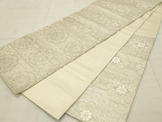 平和屋着物●極上　六通柄袋帯　唐織　正倉院花文　金銀糸　逸品　DZAB5264kh6 平和屋着物▽六通柄袋帯 正倉院鳳凰花唐草文 金銀糸 引箔 正絹 逸品