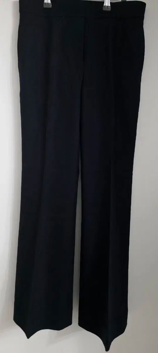 ラッキーシュエトゥ ウール混 セミーワイド スラックス 36 ダークネイビー