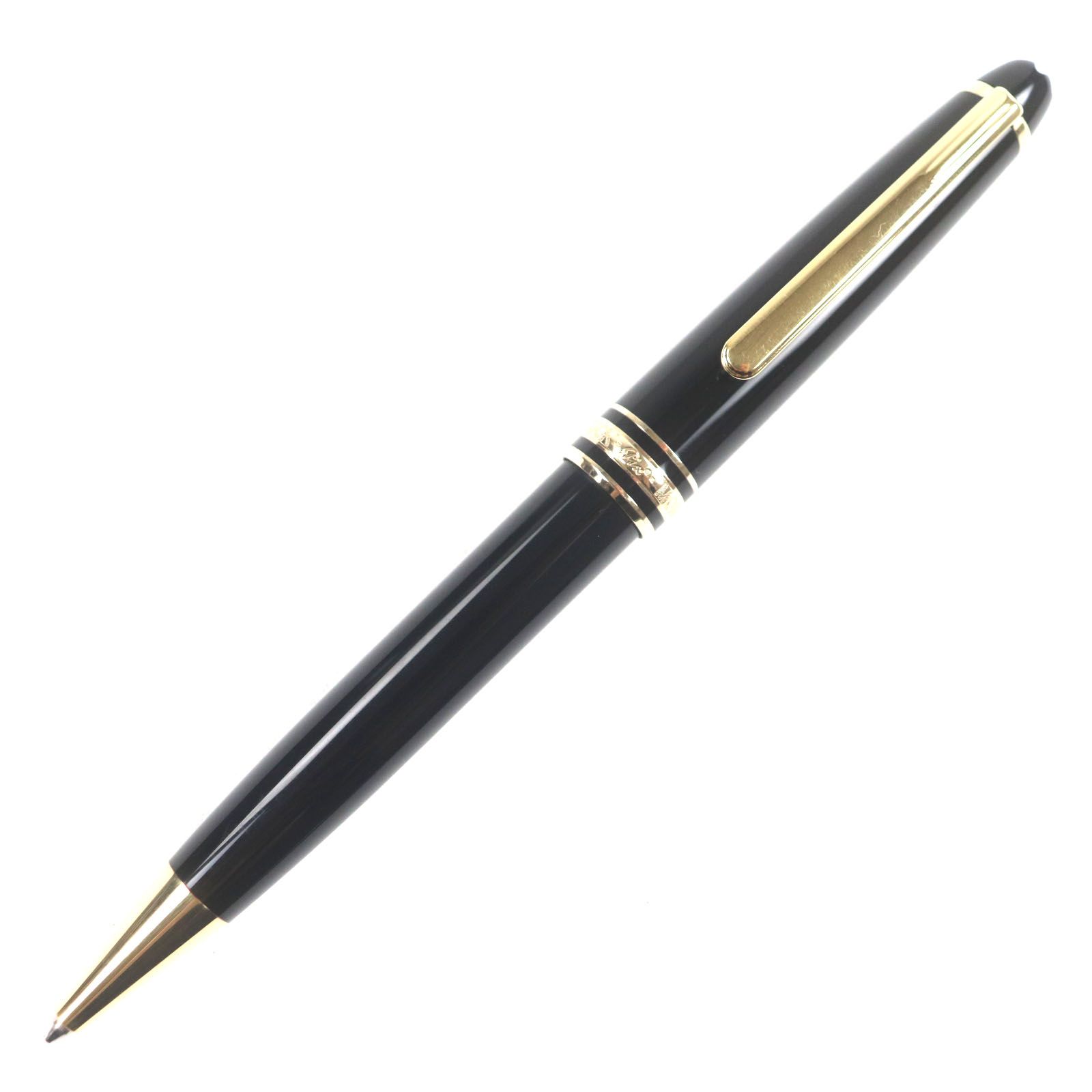 MONTBLANC モンブラン マイスターシュテュック ホワイトスター ツイスト式 ボールペン ブラック ゴールド ドイツ製 メンズ 筆記 済み
