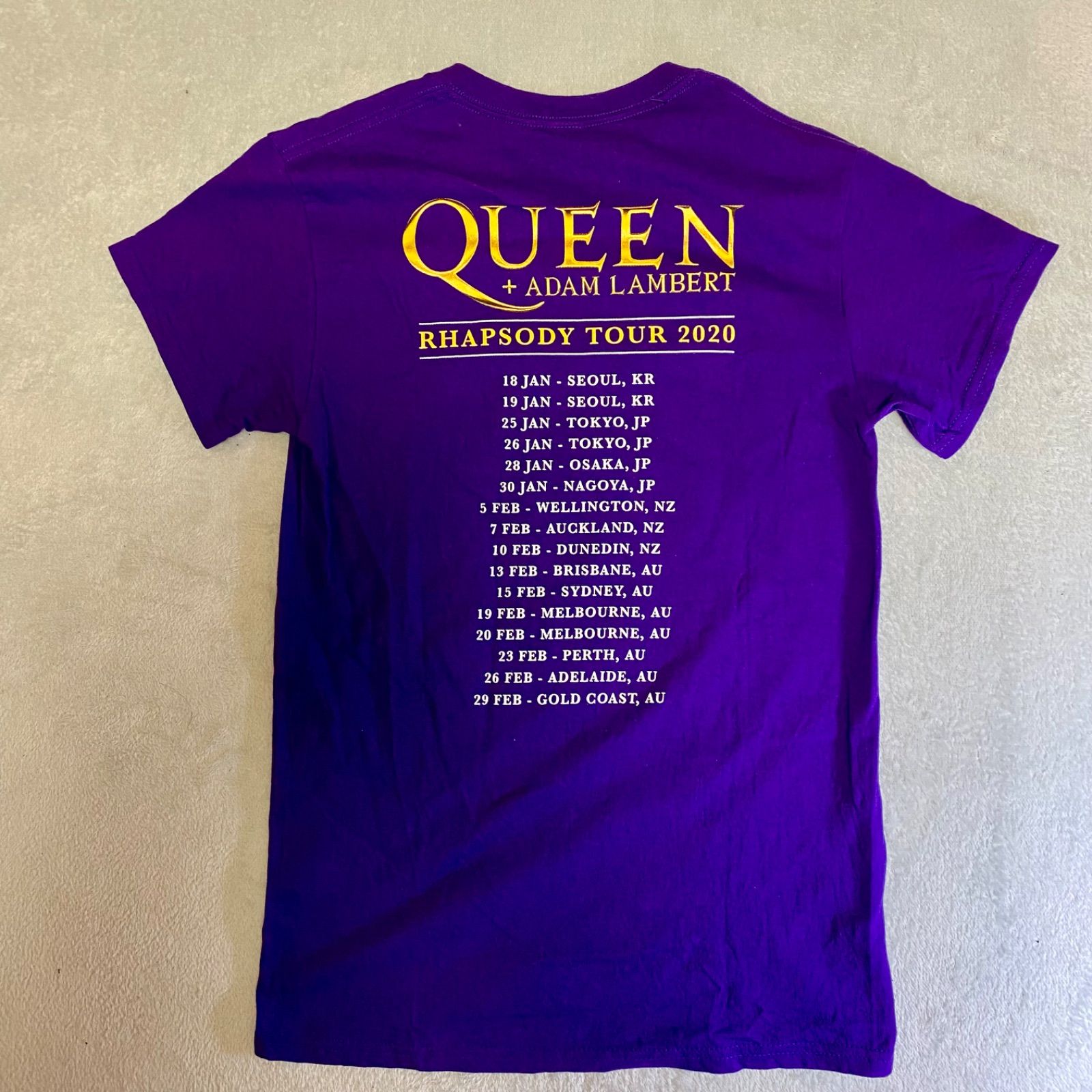 クイーン ＋アダム・ランバート2020ツアーTシャツ／ラプソディー・ツアー QUEEN + ADAM LAMBERT 】クイーン+アダム・ランバート プリントT