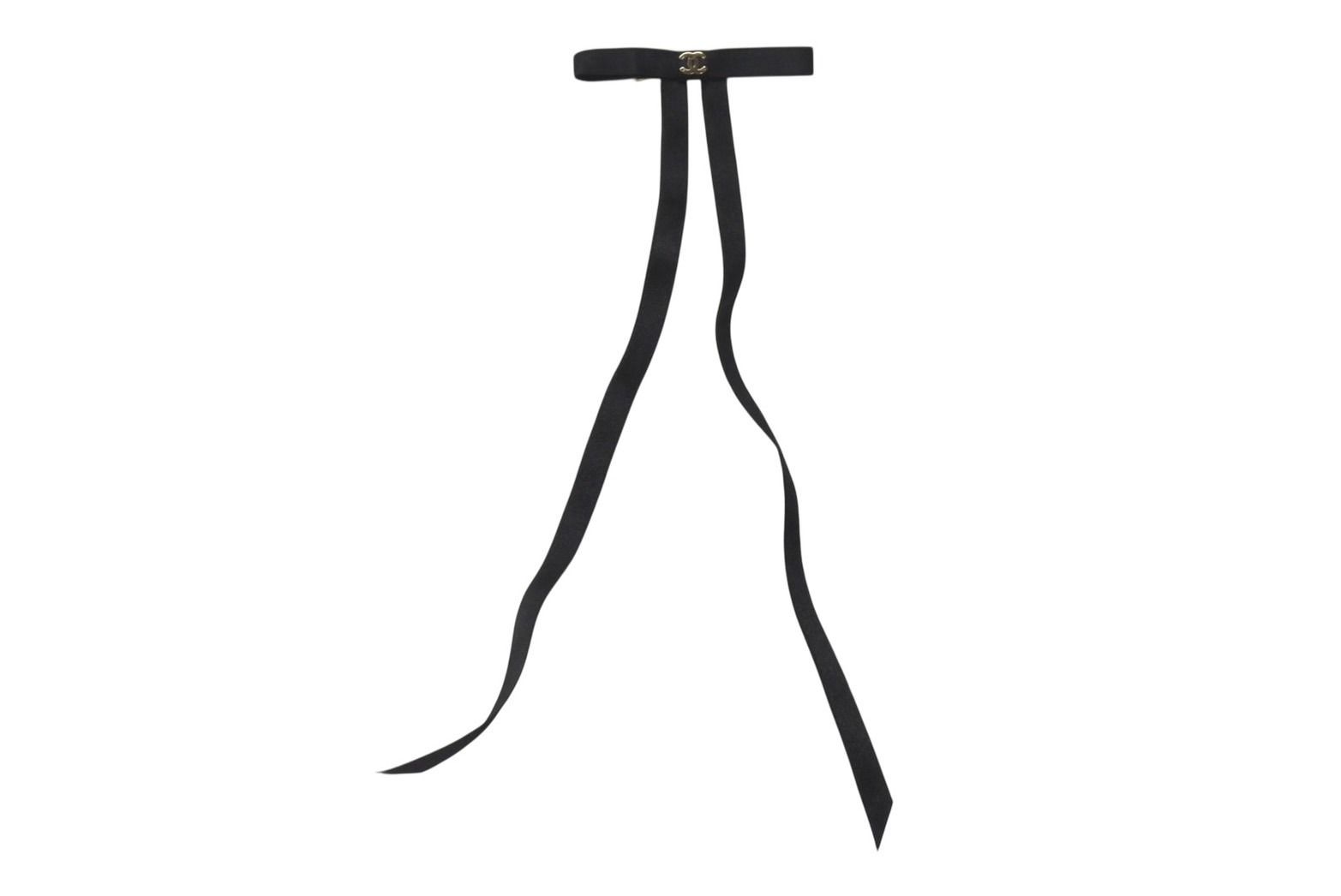 CHANEL シャネル ヘア バレッタ ココマーク 25P刻印 AAA839 サテン シルク ブラック 4b006711 DECORATOM_COM_BR