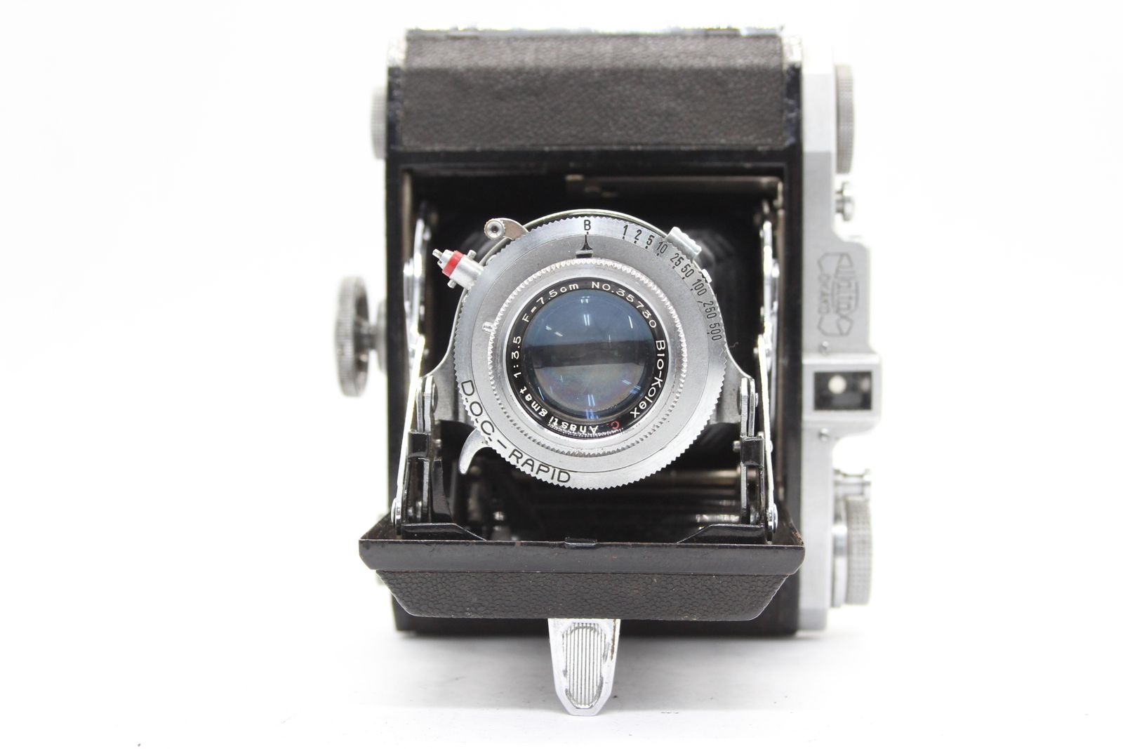 【訳あり品】 Waltax OKAKO Bio-Kolex C Anastigmat 7.5cm F3.5 蛇腹カメラ s3532