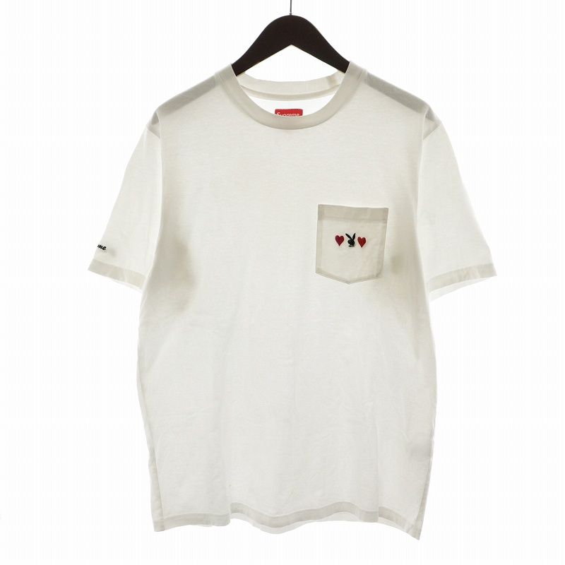 Supremeシュプリーム　プレイボーイ　Tシャツ　ホワイト　ゴールド シュプリーム SUPREME × Playboy プレイボーイ Pocket Tee T