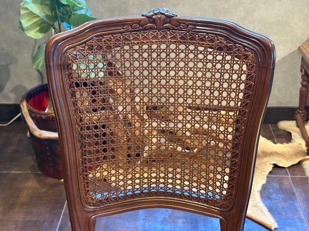 ラタン 籐 ラウンド 英国スタイル 猫脚 クラシック クラシカル 2脚 nz