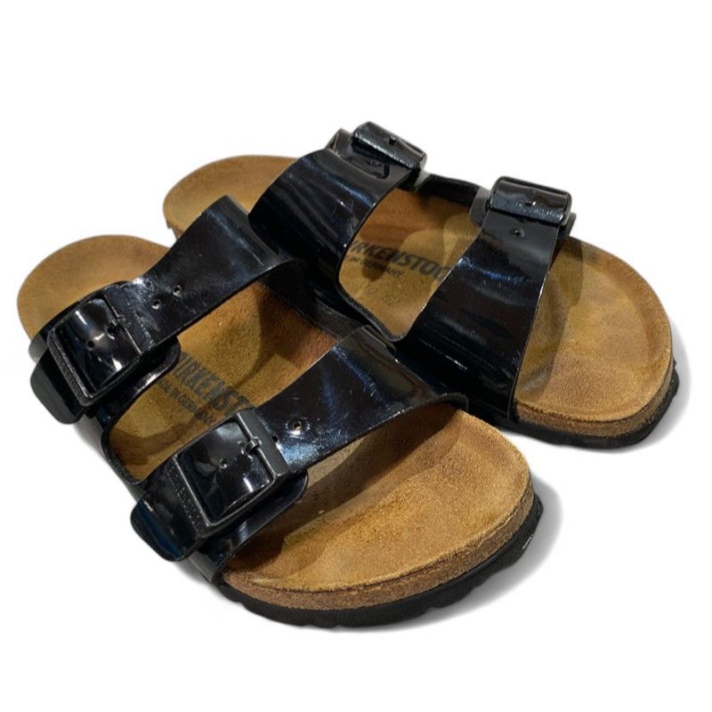BIRKENSTOCK ビルケンシュトック エナメル サンダル 36 ブラック KT60 