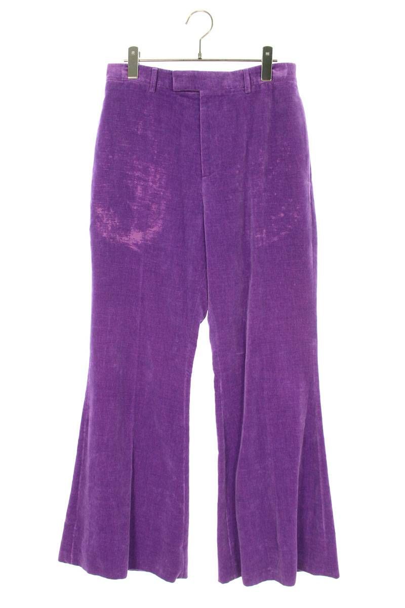 グッチ 20SS 610252 Z328H ベロアフレアロングパンツ メンズ 48 - メルカリ