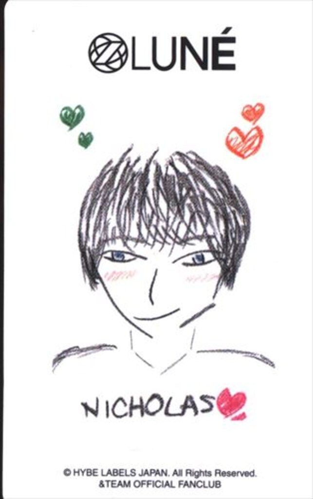 &TEAM 縁day FC 会場限定 NICHOLAS ニコラス トレカ &TEAM FC会場限定 LUNE MEMBERSHIP NICHOLAS 2nd Anniversary 縁DAY