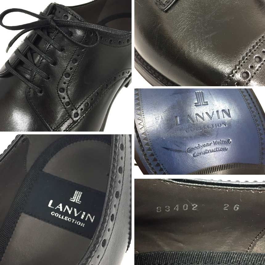 LANVIN ランバン ドレスシューズ メンズ ブラック　aq10410