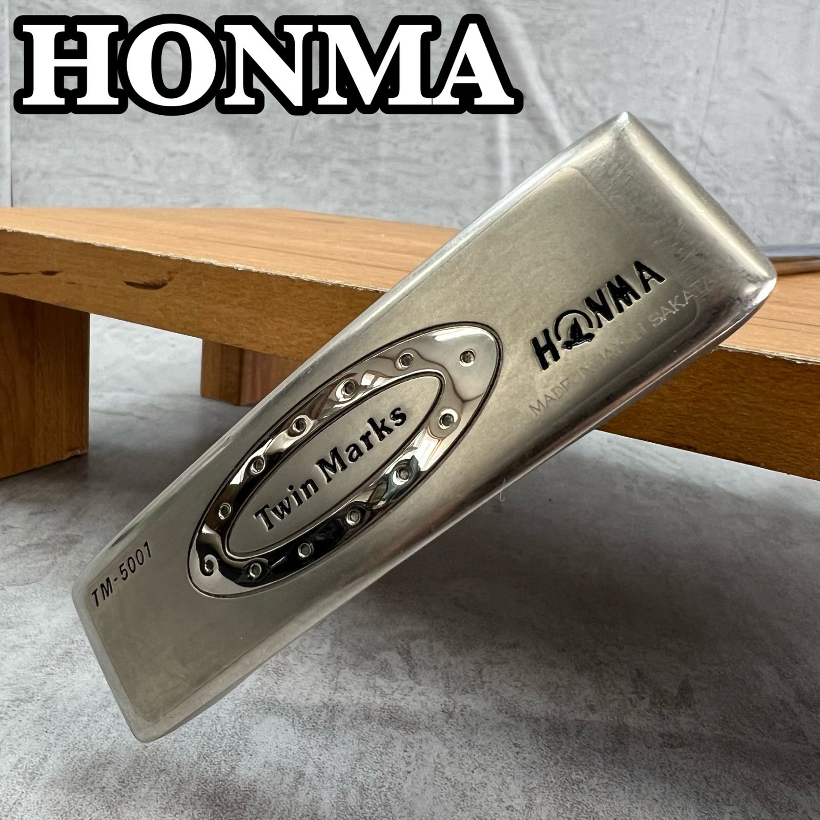本間ゴルフ - ホンマ　ツインマークス　TM-5001　メンズゴルフパター　スチール　右利き用　PT　ピン型　34インチ　約542g　HONMA　Twin　Marks ホンマ ツインマークス TM-5001 メンズゴルフパター スチール 右