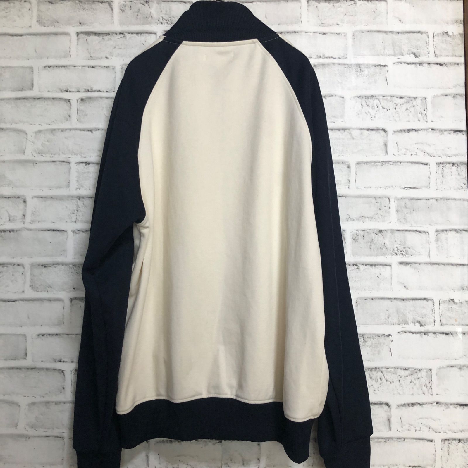 美品⭐️Fred Perry トラックジャケット L 刺繍月桂樹 ベージュ 90s⭐️Fred Perry トラックジャケット/ジャージ L 刺繍月桂樹