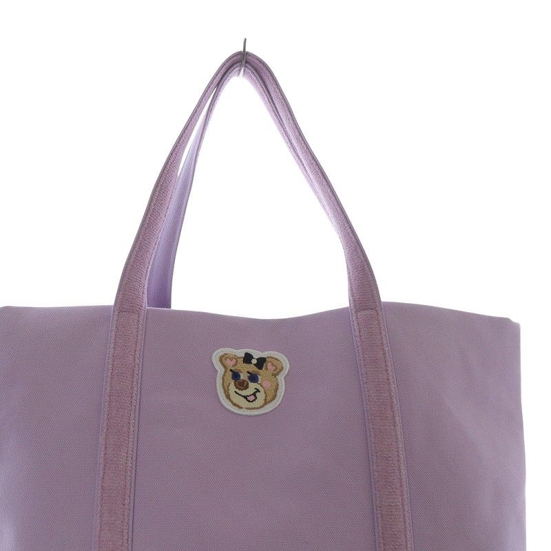 【中古品】ラブラリーバイフェイラー オールドテディガール ワッペントートバッグ ラブラリーバイフェイラー オールドテディガール ワッペントート