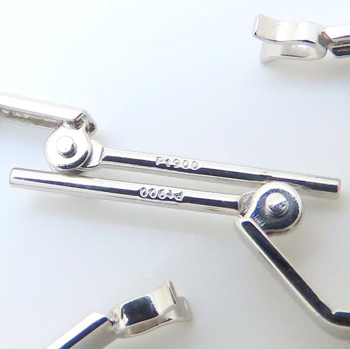 pt900 プラチナ　フープピアス　313 ペア♡② 楽天市場】フープピアス プラチナ 月甲 7×13mm Pt900 両耳