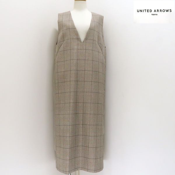 UNITED ARROWS Iライン ジャンパースカート 1526-257-3481 チェック #38 ワンピース ノースリーブ 美品  ユナイテッドアローズ ◇送料込◇質屋-10093 - メルカリ