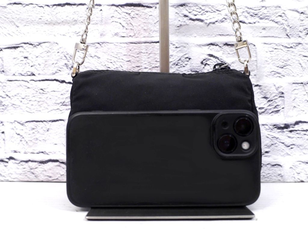 ◇ PRADA プラダ ナイロンxレザー クロスボディ チェーン