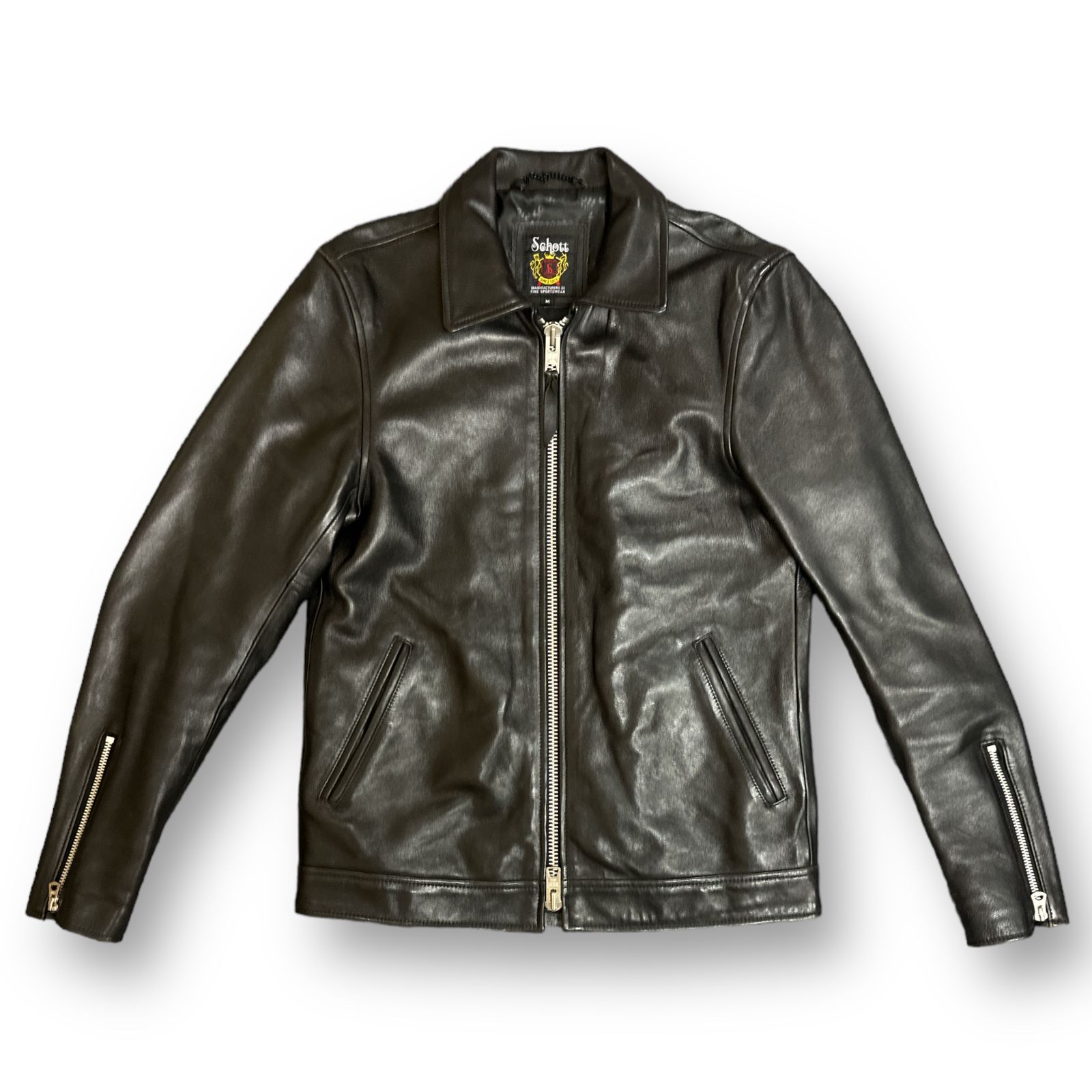 定価77000円 Schott SINGLE BREAST RIDERS JACKET シングルライダースジャケット 革ジャン ショット 3101054  M 67527A4 - メルカリ