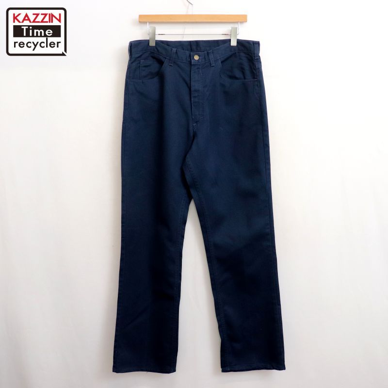 70s USA製 vintage OSHKOSH ツイル ワークパンツ メンズ Lサイズ相当
