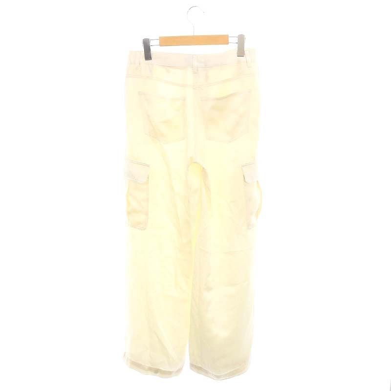 美品 Theory アセテートサテン カーゴパンツ アイボリー セオリー Theory 23SS Crushed Acetate Cargo Pant HB カーゴ