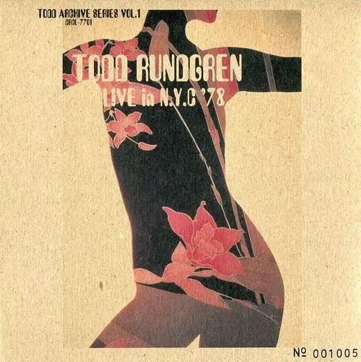 トッド・ラングレン　サイン入りCD 中古】洋楽CD トッド・ラングレン / ライブ・イン・ニューヨーク