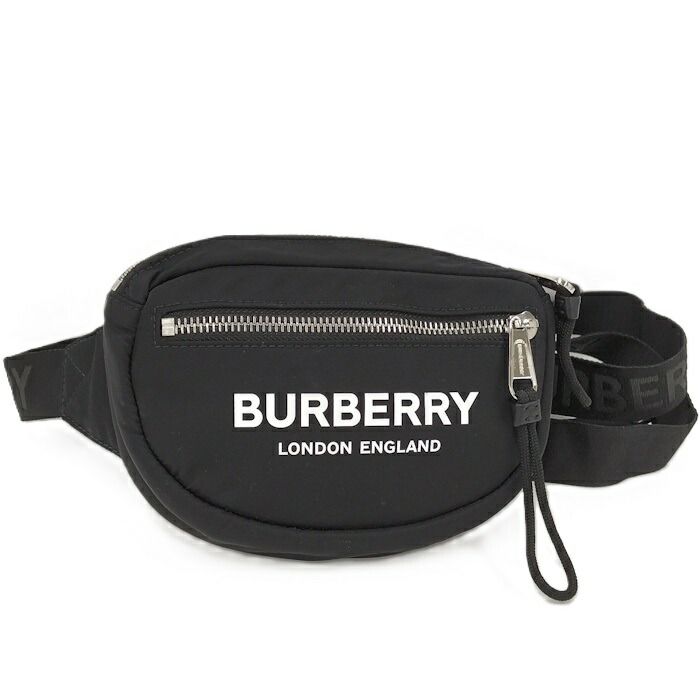 BURBERRY ボディバッグ ロゴプリント ナイロン ブラック 8014519