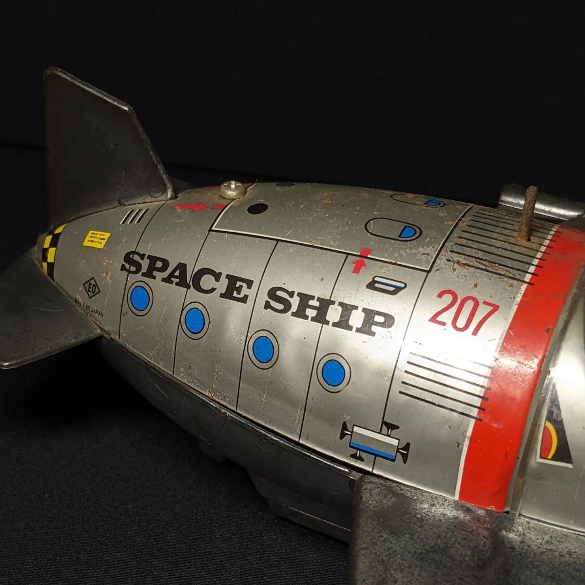 SPACE WHALE SHIPゼンマイ式/ビンテージ/ブリキ/動作確認済 SPACE WHALE SHIPゼンマイ式/ビンテージ/ブリキ/動作確認済