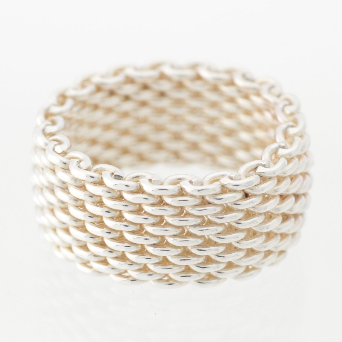 ティファニー　サマセット　シルバー　メッシュリング 極美品 TIFFANY&Co ティファニー サマセット メッシュ リング