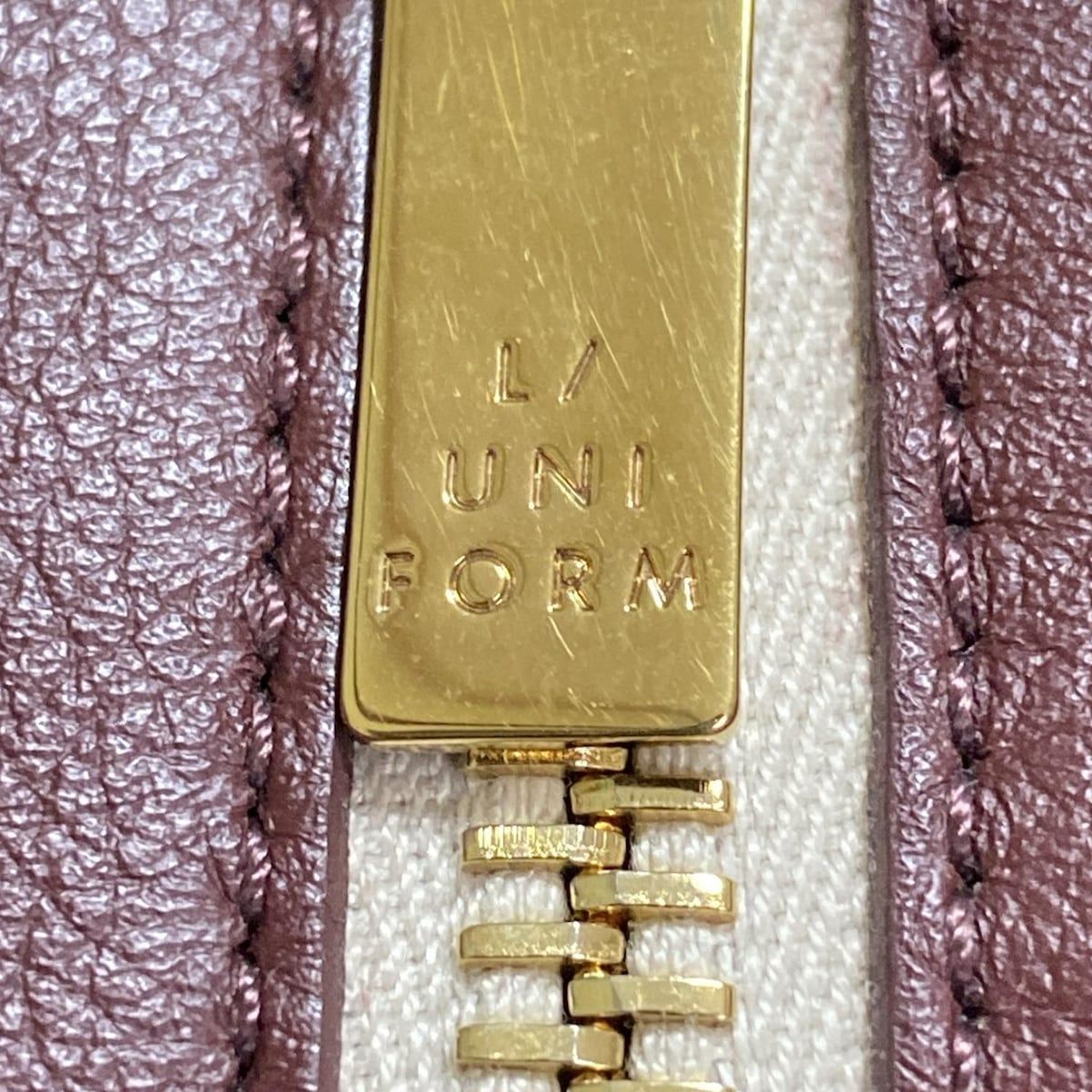 L UNIFORM リュ二フォーム トートバッグ - アイボリー×ブラウン レザー DECORATOM_COM_BR