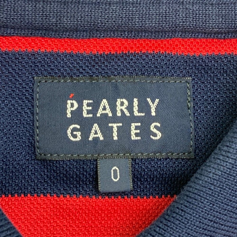 サイズ：0 PEARLY GATES パーリーゲイツ 半袖 ポロシャツ ボーダー柄