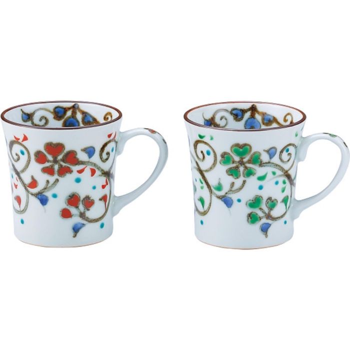 【新品・2営業日で発送】シャディ 清水焼 花唐草 ペアマグカップ 0 0 CTH599
