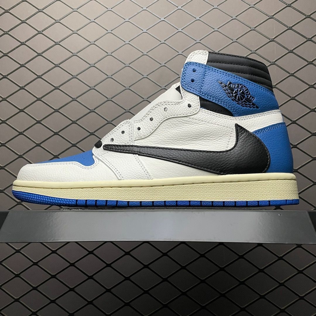 NIKE fragment x travis scott x air jordan 1 military blue aj1