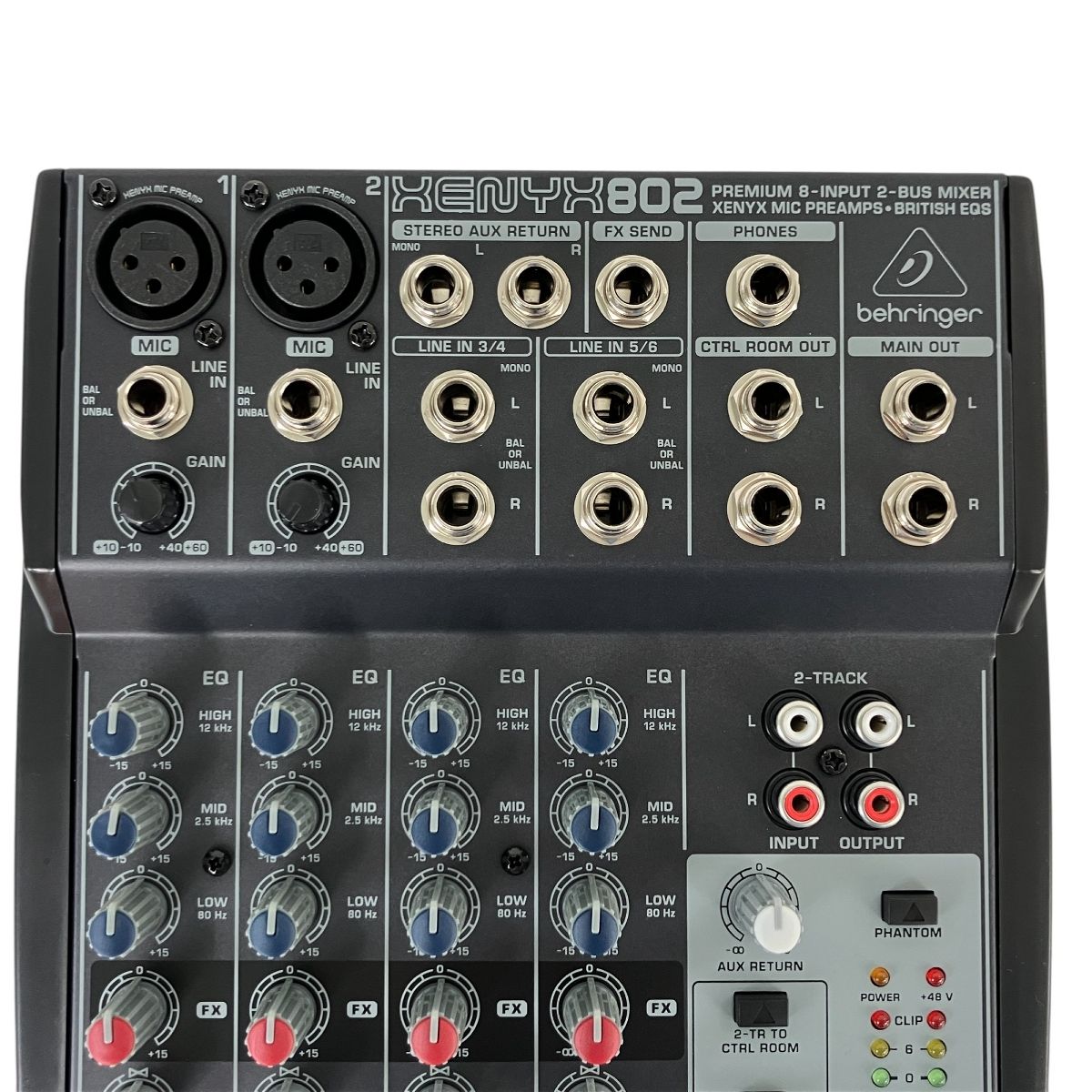 BEHRINGER XENYX 802 アナログミキサー BEHRINGER XENYX 802S USB I/O 搭載 8ch アナログミキサー｜FULL-TEN