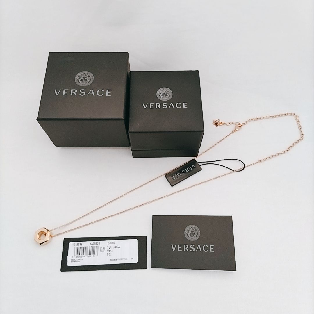 訳有特価【新品未使用】VERSACE◇ナット&ボルト グレカ ネックレス