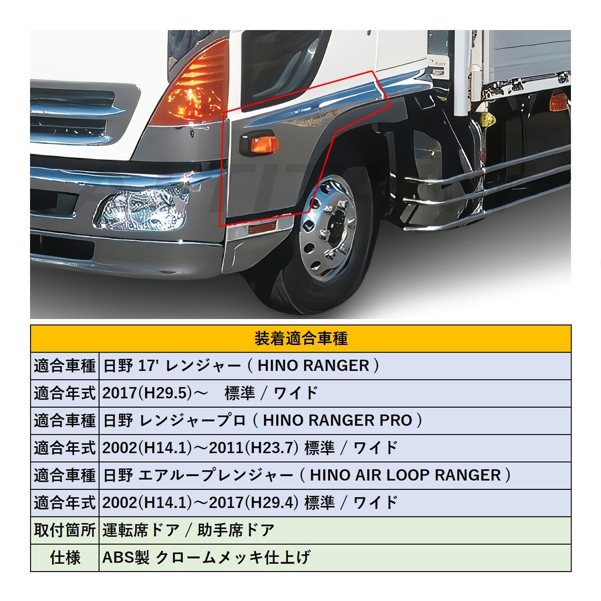 17レンジャー 日野 日野HINO「レンジャー」メッキパーツ｜完全攻略 