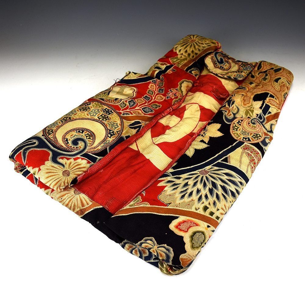 蔵C9930 時代 江戸縮緬のちゃんちゃんこ 小さめ