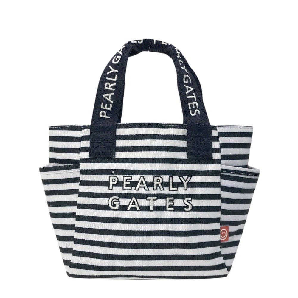 PEARLY GATES パーリーゲイツ カートバッグ ボーダー柄 ネイビー系