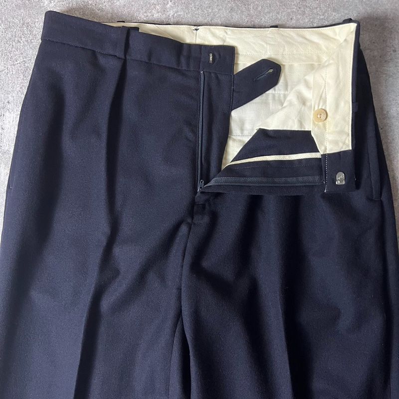 90s POLO RALPH LAUREN 1タック ウール スラックス パンツ 34 34
