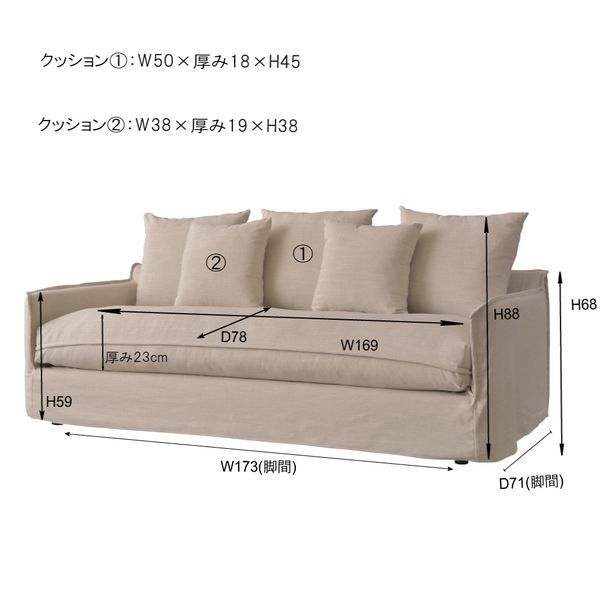 リネン ロータイプ使用可