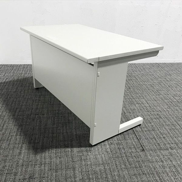 平デスク NELD型 引出し付 オフィスデスク ナイキ ウォームホワイト