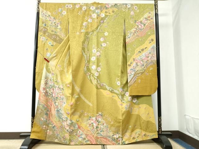 平和屋着物○豪華振袖 辻が花 手描き 金彩 正絹 逸品 CAAU2615yc  