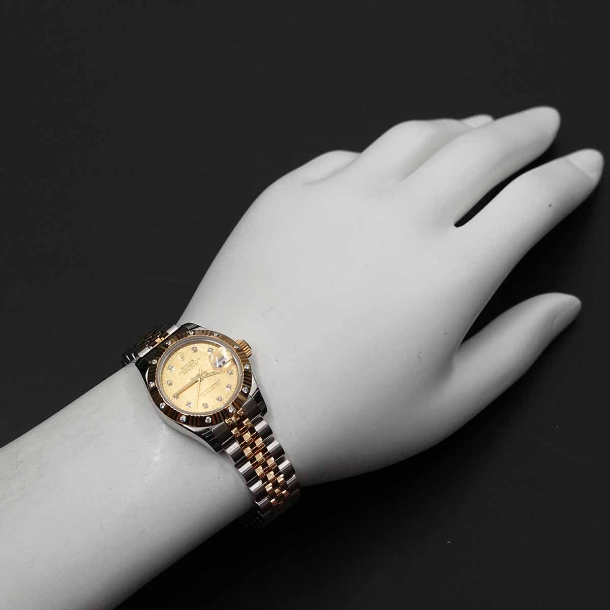 ロレックス ROLEX デイトジャスト 179384G G番 ルーレット ダイヤ