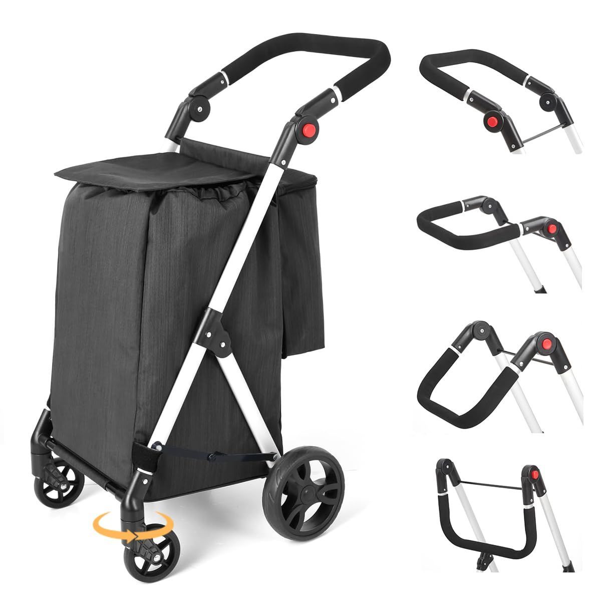 高齢者向けショッピングカート 高齢者用カー シルバーカー 折りたたむ