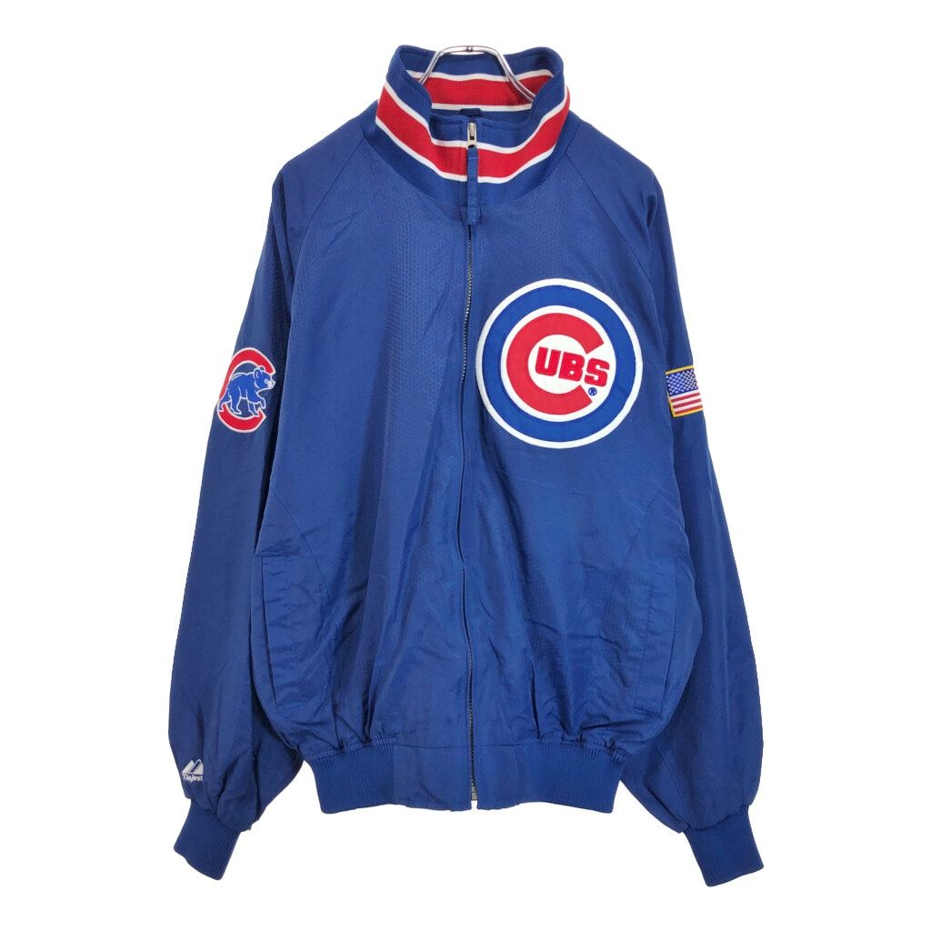 本日限定最終価格！レア物！MLBシカゴ・カブスマジェスティック製 ジャンパー 青 Majestic マジェスティック MLB シカゴ・カブス スタジアム