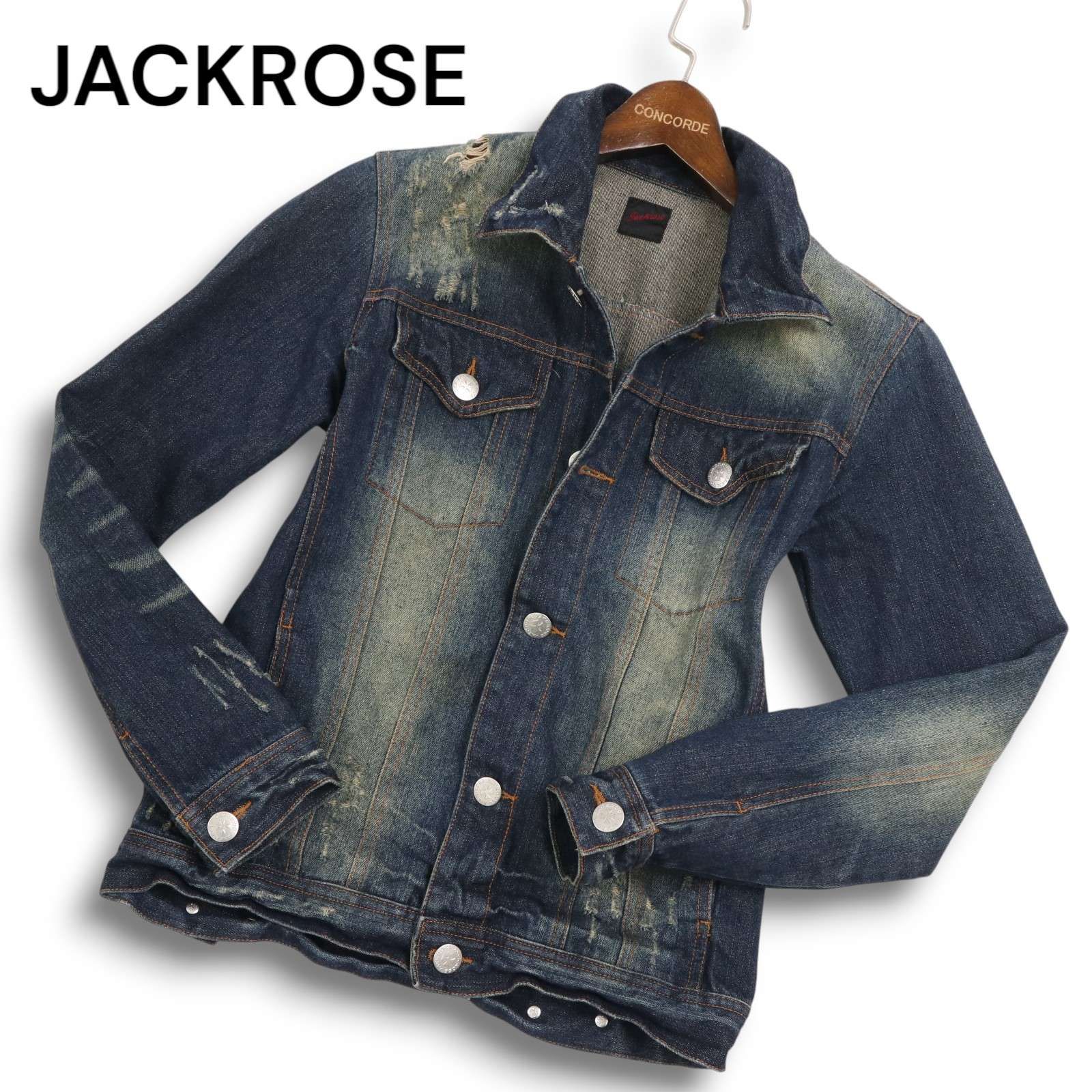 JACKROSE ジャックローズ ダメージ加工☆ デニム ブルゾン