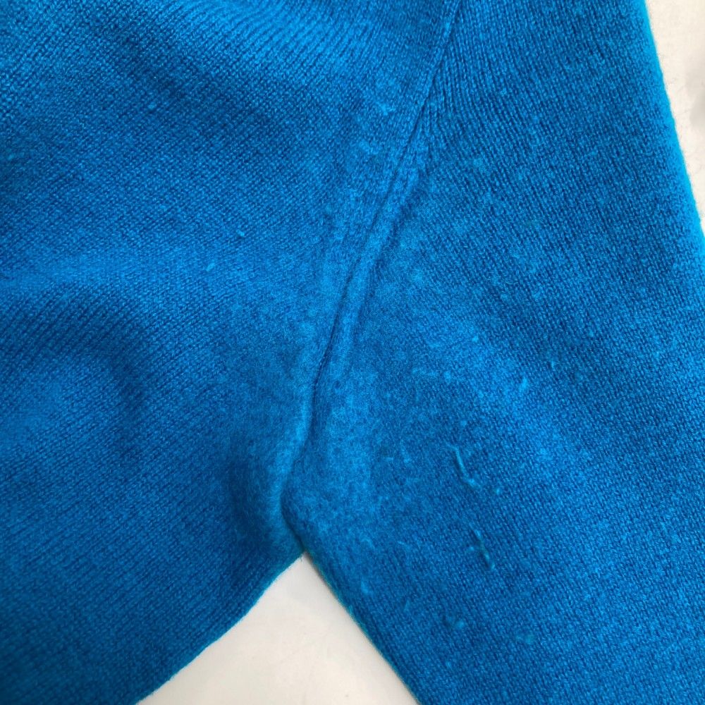 極美品✨パーリーゲイツ　カシミヤ混　セーター　ニコちゃん　ハーフジップ　青　M 極美品✨パーリーゲイツ カシミヤ混 セーター ニコちゃん ハーフジップ