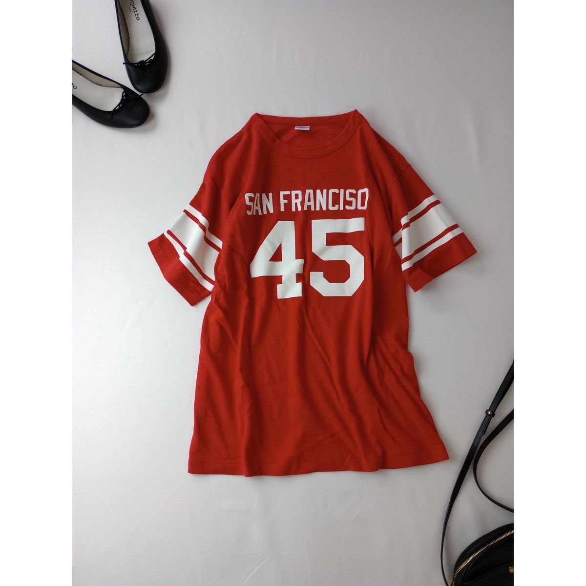 から厳選した 復刻 チャンピオン ◯Champion ナンバリング T フットボール Tシャツ